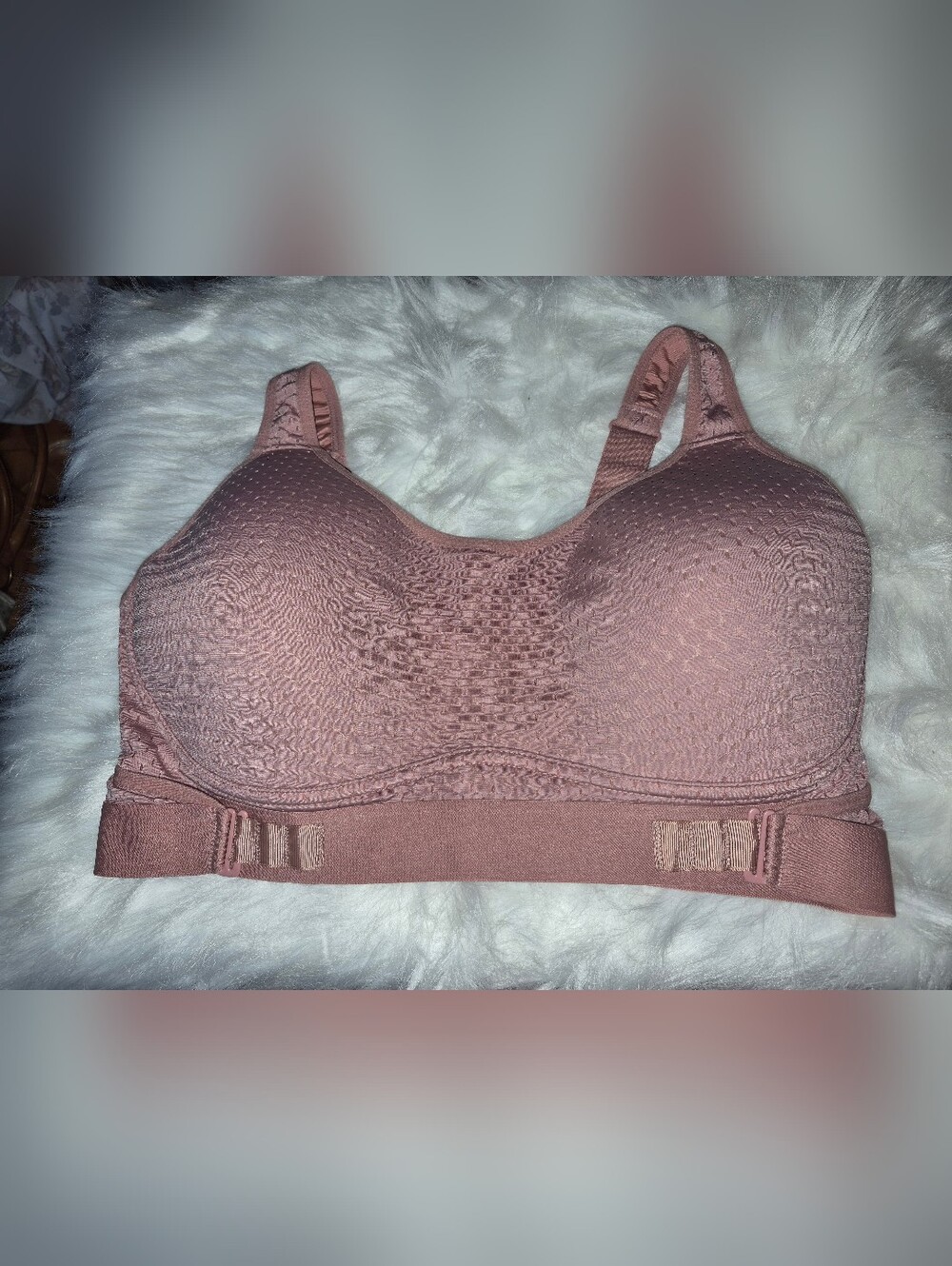 Layers Qwick Dry Sports Bra-Dusty Rose Size XL